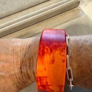 Vibrant Orange and Red Bracelet